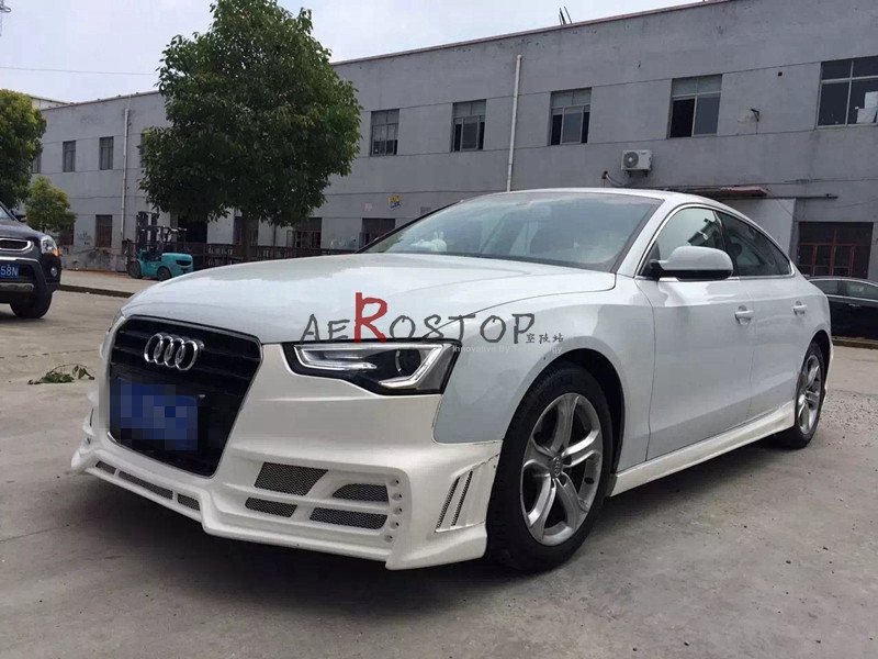 2011-2013 A5 S5 S-LINE 2D/4D TOMMYKAIRA ROWEN STYLE FRONT LIP WITH LED LAMP