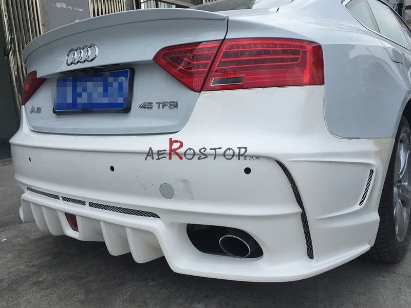 2011-2013 A5 S5 4D COUPE TOMMYKAIRA ROWEN STYLE REAR BUMPER (USE Z34 REAR BUMPER BRAKE LAMP)