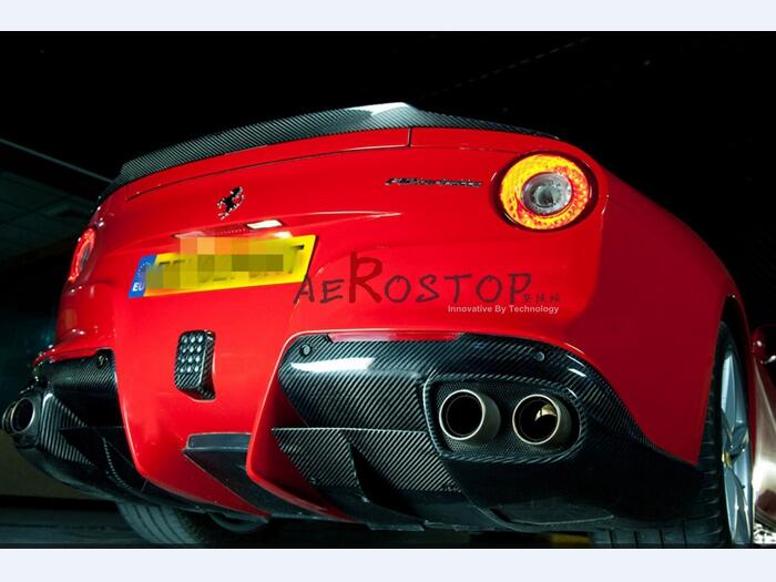 F12 BERLINETTA REVOZPORT STYLE REAR BUMPER COVER & DIFFUSER 4PCS