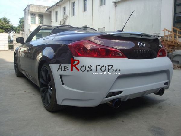 G35 G37 2D E-STYLE REAR BUMPER WITH DUAL EXHAUST CUT-OUT