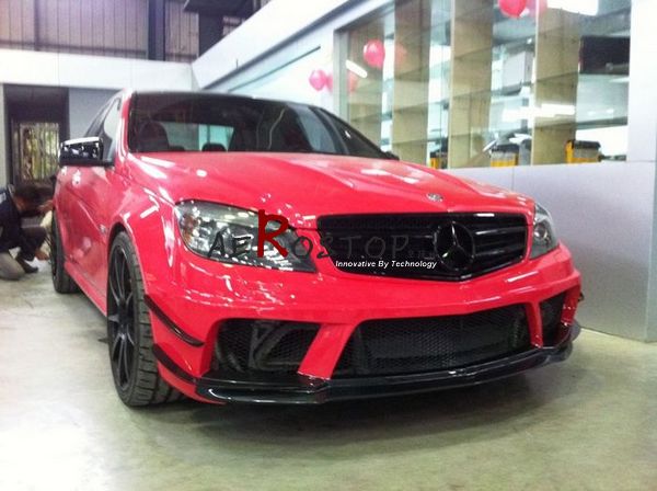 2011+ C63 AMG BLACK SERIES STYLE FRONT BUMPER WITH CANARD (NON-WIDE)