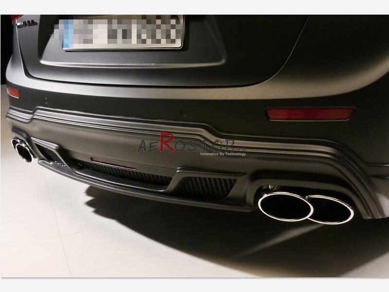 GHIBLI WALD BLACK BISON STYLE REAR LIP DIFFUSER WITH BRAKE LAMP & EXHAUST TIPS