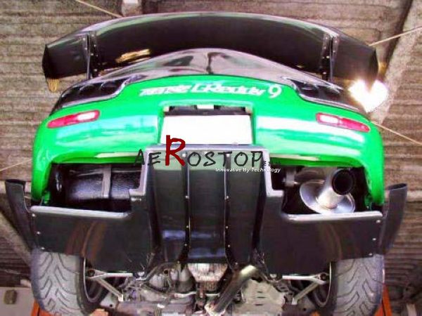 RX7 FD3S RE STYLE REAR DIFFUSER WITH BOWTECH FIN & SIDE ADDON