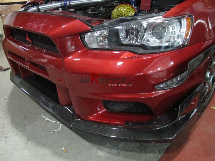 EVOLUTION X EVO 10 VARIS 09 VER STYLE FRONT BUMPER SPLITTER & UNDERBOARD