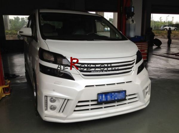 VELLFIRE ADMIRATION RICERCATO TYPE FRONT BUMPER W/ LED LAMP & FOG LAMPS